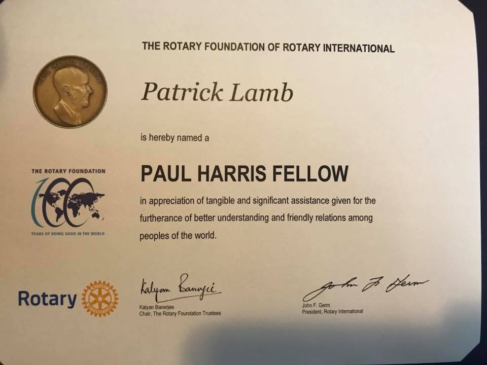 Rotary Paul Harris Fellow